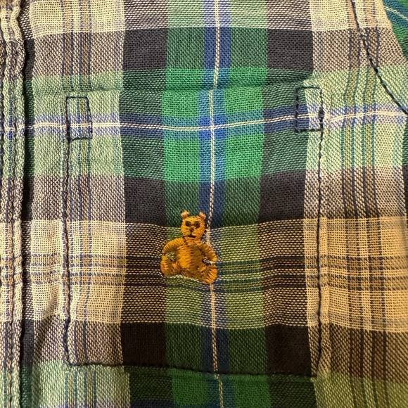 Baby Gap Long Sleeve Button Down Plaid Shirt Size 3-6 Months - Picture 4 of 7